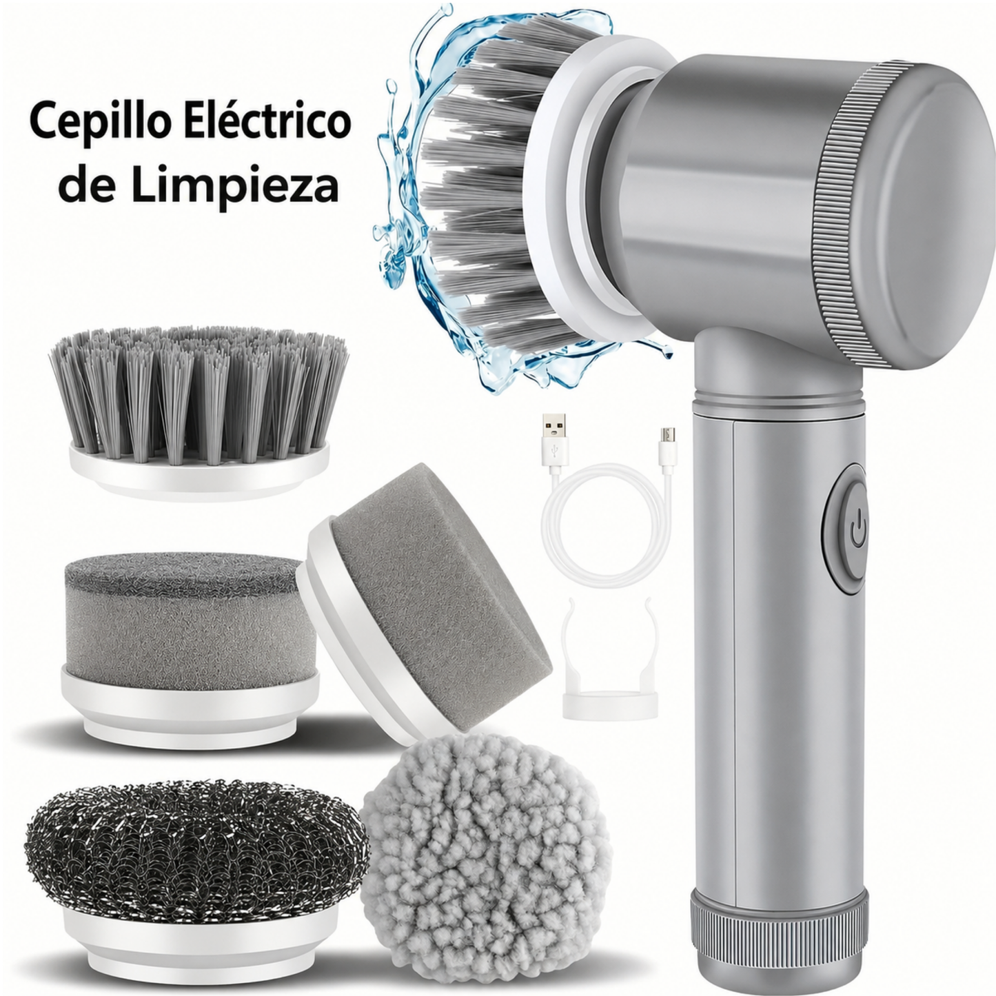 Multi-Functional Electric Cleaning Brush for Kitchen and Bathroom - Wireless Handheld Power Scrubber for Dishes, Pots, and Pans