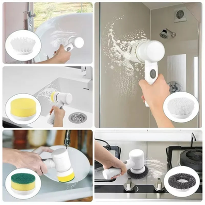 Multi-Functional Electric Cleaning Brush for Kitchen and Bathroom - Wireless Handheld Power Scrubber for Dishes, Pots, and Pans