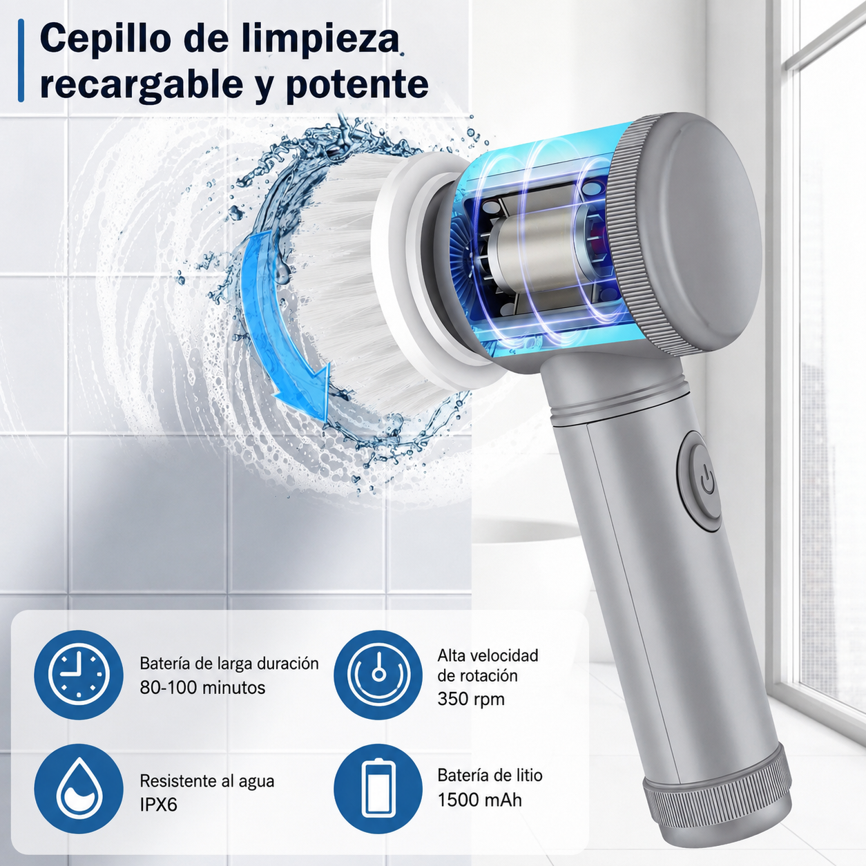 Cepillo Multiuso de Limpieza Eléctrico Inalámbrico